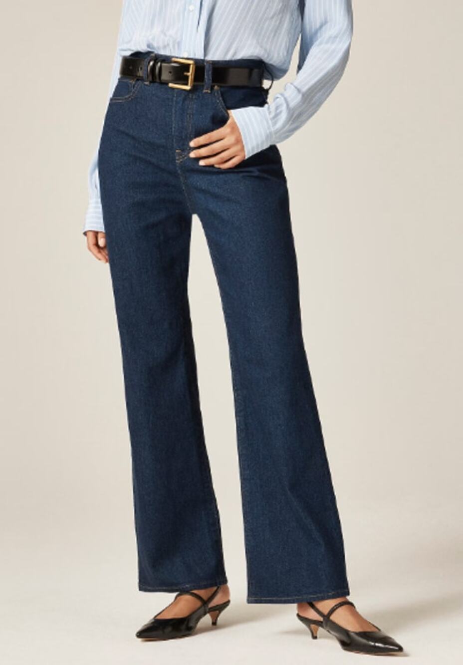 J. Crew Curvy Charley Kickout Cropped Jean in Rinse Wash Size 27